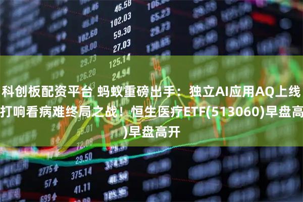 科创板配资平台 蚂蚁重磅出手：独立AI应用AQ上线，打响看病难终局之战！恒生医疗ETF(513060)早盘高开